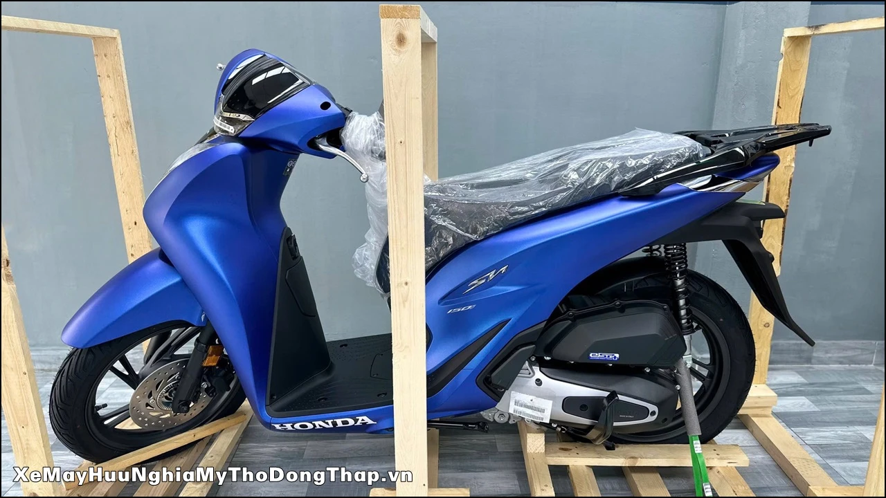 Honda SH Ý 150i màu xanh dương nhám - Matt Pearl Pacific Blue