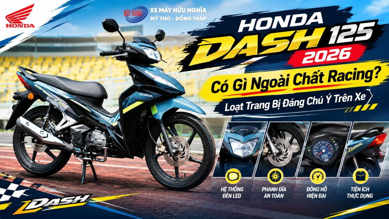 Honda Dash 125 2026 có gì ngoài chất Racing? Loạt trang bị đáng chú ý trên xe 1 Honda Dash 125 2026 có gì ngoài chất Racing? Loạt trang bị đáng chú ý trên xe
