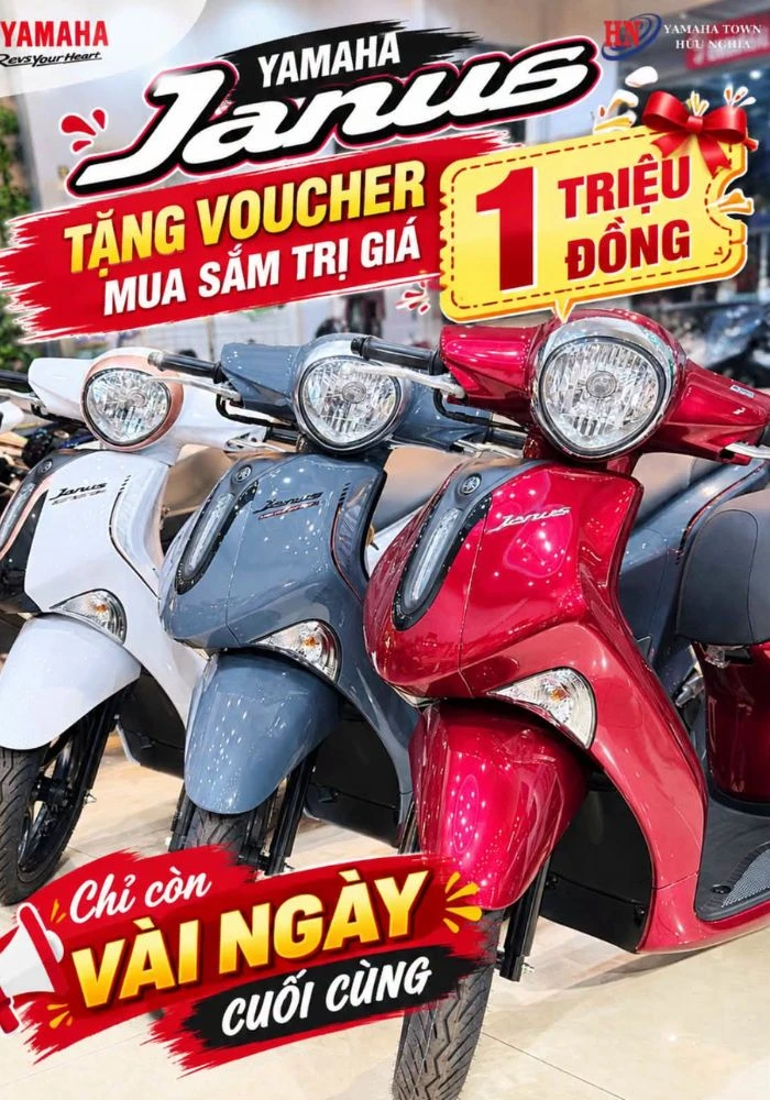 Yamaha Janus – Mẫu xe tay ga trẻ trung, tiết kiệm nhiên liệu và đang có ưu đãi tại Hữu Nghĩa 2 Yamaha Janus – Mẫu xe tay ga trẻ trung