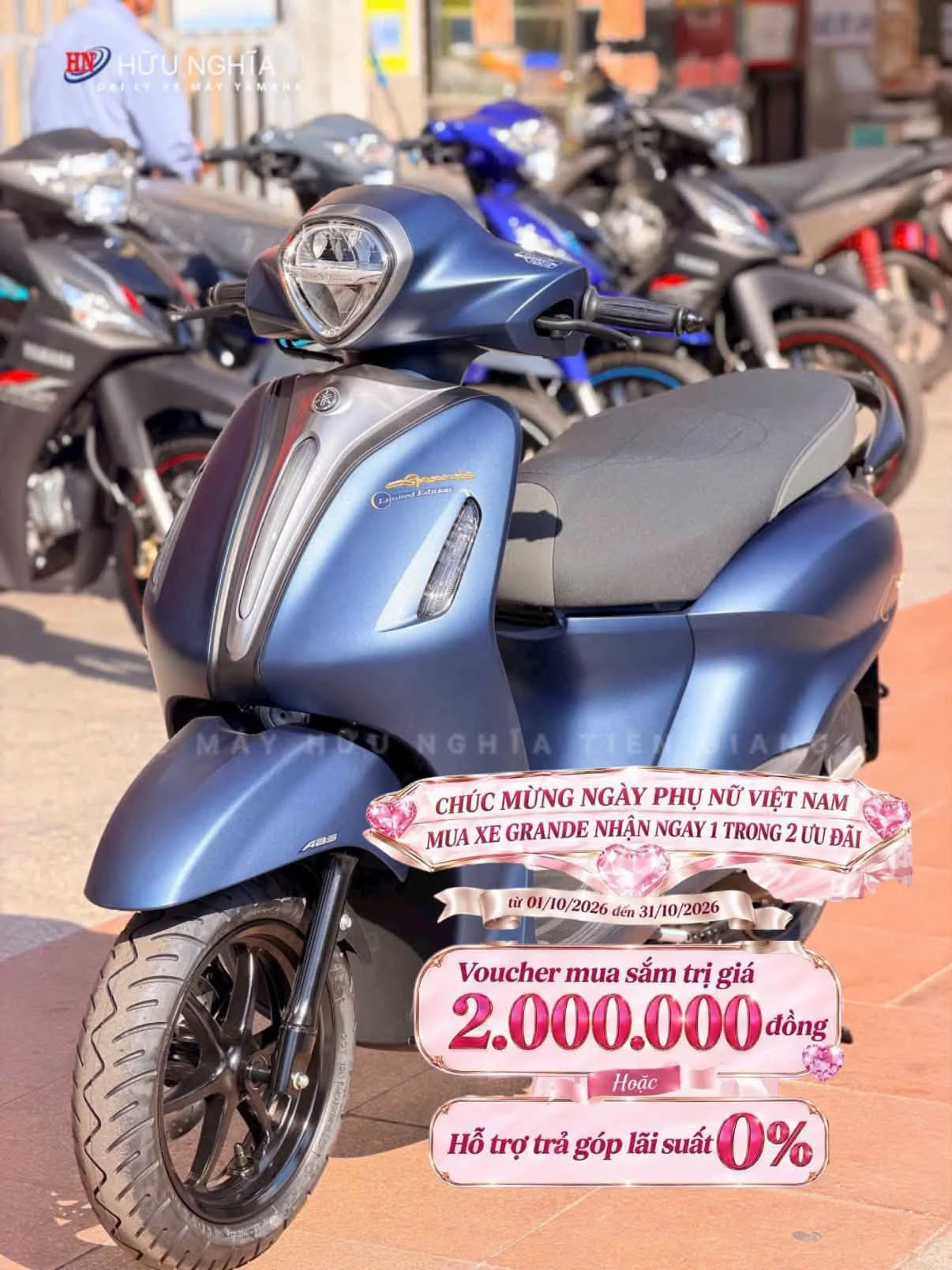 Quà tặng chị em tháng 10/2026: Yamaha Grande thanh lịch, sang trọng và tiết kiệm nhiên liệu 2 Qua tang chi em thang 102026 Yamaha Grande thanh lich sang trong va tiet kiem nhien lieu 3